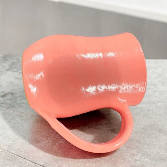 Haiti Genese Pottery Hand Made RedWare Coffee Mug Cup Hot Flamingo Pink Glaze - Picture 3 of 13